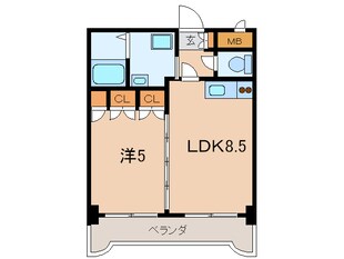 ロイヤルセンタ－ＢＬＤ ８０の物件間取画像